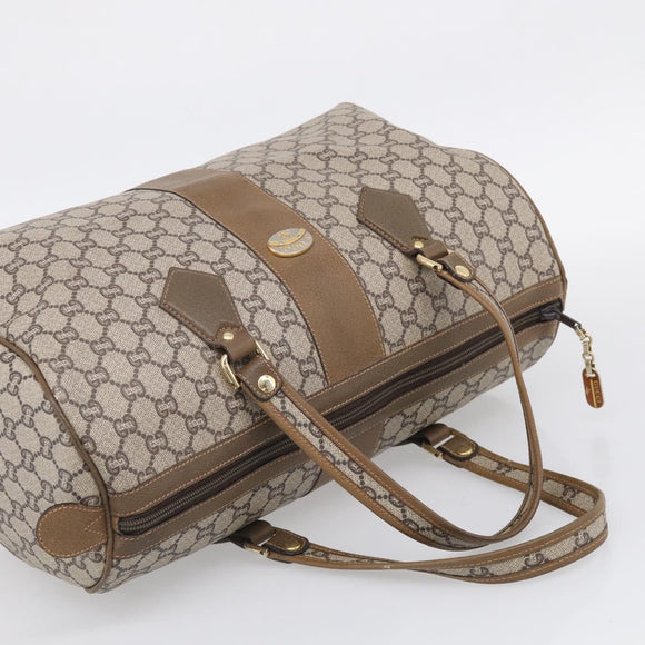 GUCCI GG Plus Supreme Shoulder Bag PVC 2 Set Beige Auth 213487