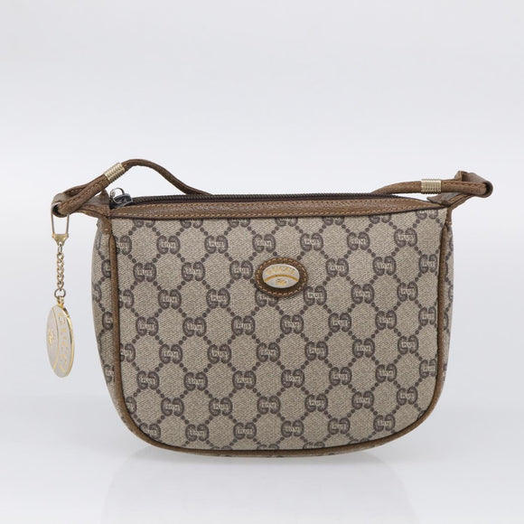 GUCCI GG Plus Supreme Shoulder Bag PVC 2 Set Beige Auth 213487