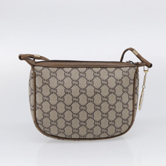 GUCCI GG Plus Supreme Shoulder Bag PVC 2 Set Beige Auth 213487