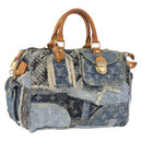 LOUIS VUITTON Monogram Denim Patchwork Speedy 30 Bag Blue M95380 LV Auth 213495V-1