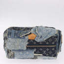 LOUIS VUITTON Monogram Denim Patchwork Speedy 30 Bag Blue M95380 LV Auth 213495V-10