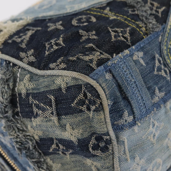 LOUIS VUITTON Monogram Denim Patchwork Speedy 30 Bag Blue M95380 LV Auth 213495V