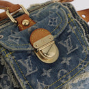 LOUIS VUITTON Monogram Denim Patchwork Speedy 30 Bag Blue M95380 LV Auth 213495V-17
