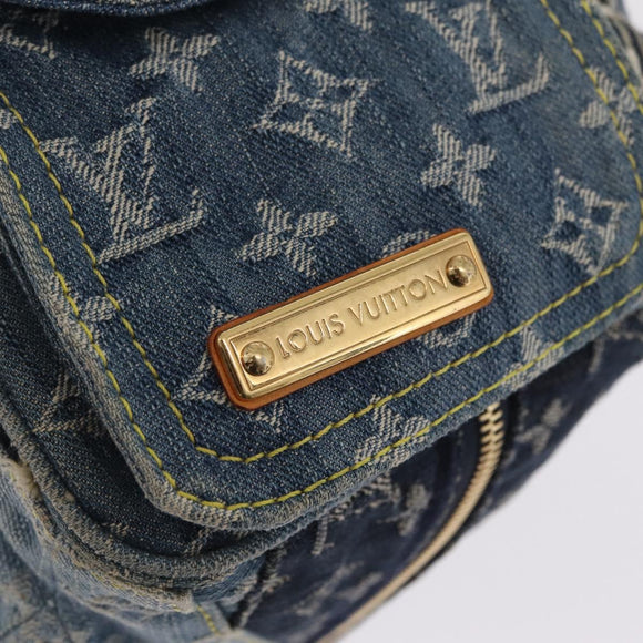 LOUIS VUITTON Monogram Denim Patchwork Speedy 30 Bag Blue M95380 LV Auth 213495V