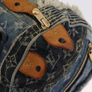 LOUIS VUITTON Monogram Denim Patchwork Speedy 30 Bag Blue M95380 LV Auth 213495V-20
