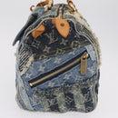 LOUIS VUITTON Monogram Denim Patchwork Speedy 30 Bag Blue M95380 LV Auth 213495V-5