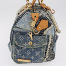 LOUIS VUITTON Monogram Denim Patchwork Speedy 30 Bag Blue M95380 LV Auth 213495V-6