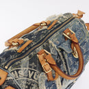 LOUIS VUITTON Monogram Denim Patchwork Speedy 30 Bag Blue M95380 LV Auth 213495V-7