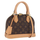 LOUIS VUITTON Monogram Alma BB Hand Bag 2way M53152 LV Auth 213496V-1