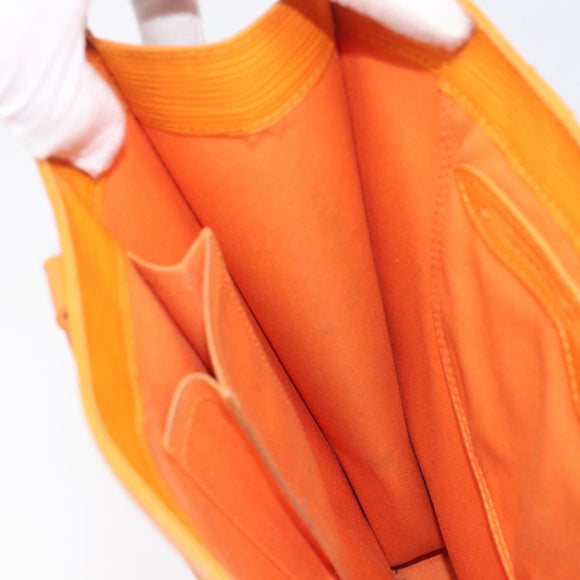 LOUIS VUITTON Epi Sac Plat Hand Bag Orange Mandarin M5274H LV Auth 213504A