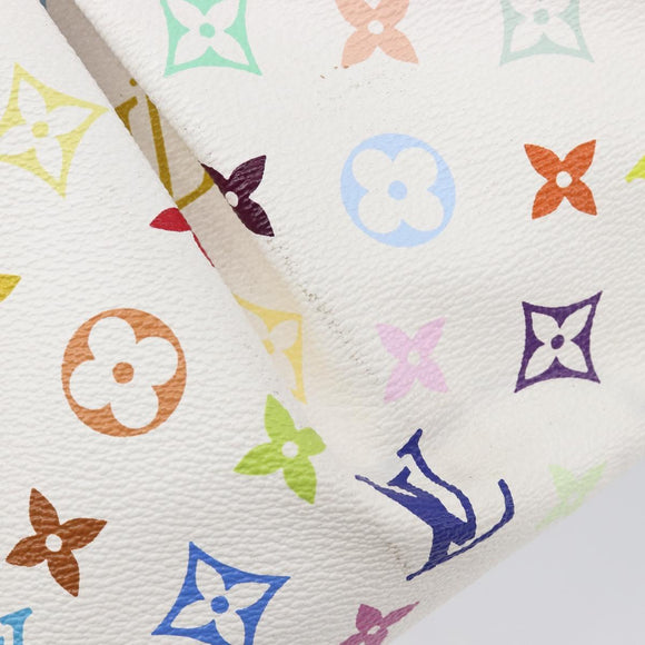 LOUIS VUITTON Monogram Multicolor Judy MM Bag 2way White M40255 LV Auth 213505V