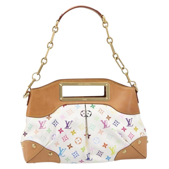 LOUIS VUITTON Monogram Multicolor Judy MM Bag 2way White M40255 LV Auth 213505V