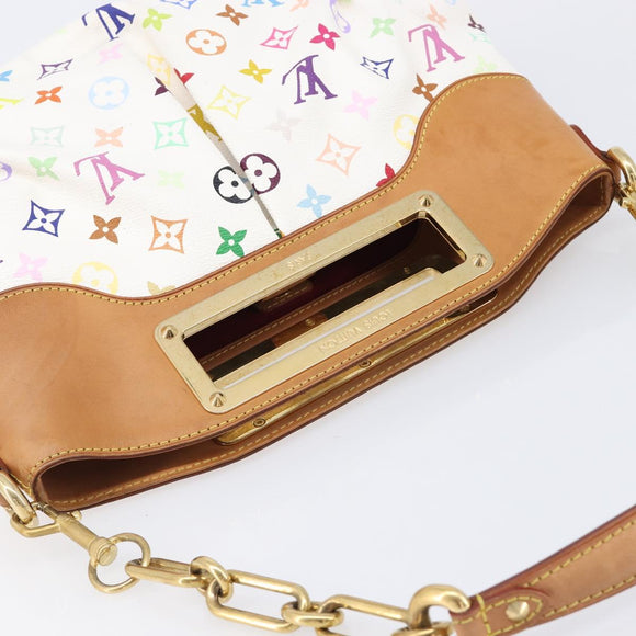 LOUIS VUITTON Monogram Multicolor Judy MM Bag 2way White M40255 LV Auth 213505V