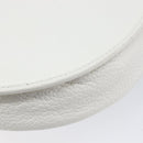 Christian Dior Shoulder Bag Leather White Gold Auth 213508-13