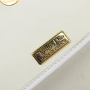 Christian Dior Shoulder Bag Leather White Gold Auth 213508-17