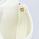 Christian Dior Shoulder Bag Leather White Gold Auth 213508-21