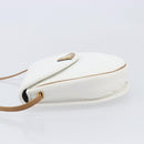 Christian Dior Shoulder Bag Leather White Gold Auth 213508-5