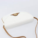 Christian Dior Shoulder Bag Leather White Gold Auth 213508-6
