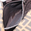FENDI Zucca Canvas Mamma Baguette Shoulder Bag Brown Black Auth 213515V-22