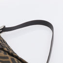 FENDI Zucca Canvas Mamma Baguette Shoulder Bag Brown Black Auth 213515V-8