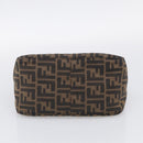 FENDI Zucca Canvas Mamma Baguette Shoulder Bag Brown Black Auth 213515V-9