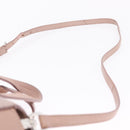 Miu Miu Madras Hand Bag Leather 2way Beige Silver Auth 213516-11