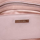 Miu Miu Madras Hand Bag Leather 2way Beige Silver Auth 213516-21