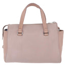 Miu Miu Madras Hand Bag Leather 2way Beige Silver Auth 213516-3