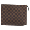 LOUIS VUITTON Damier Ebene Poche Toilette 26 Pouch N47543 LV Auth 213521-2