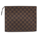 LOUIS VUITTON Damier Ebene Poche Toilette 26 Pouch N47543 LV Auth 213521-3