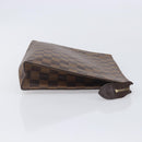 LOUIS VUITTON Damier Ebene Poche Toilette 26 Pouch N47543 LV Auth 213521-4