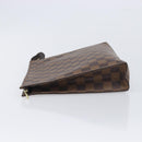 LOUIS VUITTON Damier Ebene Poche Toilette 26 Pouch N47543 LV Auth 213521-5