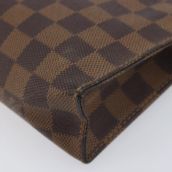 LOUIS VUITTON Damier Ebene Poche Toilette 26 Pouch N47543 LV Auth 213521