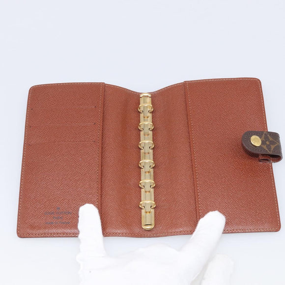 LOUIS VUITTON Monogram Agenda PM Day Planner Cover R20005 LV Auth 213523A