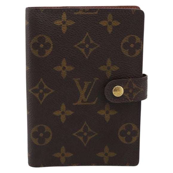 LOUIS VUITTON Monogram Agenda PM Day Planner Cover R20005 LV Auth 213523A