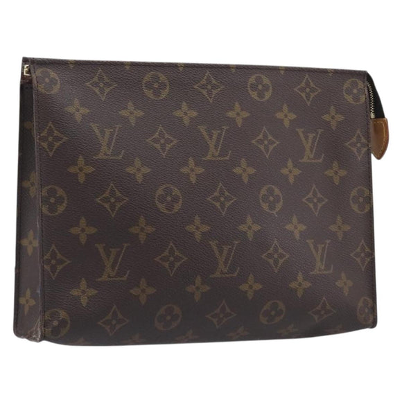 LOUIS VUITTON Monogram Poche Toilette 26 Pouch M47542 LV Auth 213524