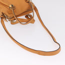 Chloe Paraty Hand Bag Leather 2way Orange Gold Auth 213527A-10