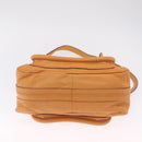 Chloe Paraty Hand Bag Leather 2way Orange Gold Auth 213527A-12