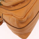 Chloe Paraty Hand Bag Leather 2way Orange Gold Auth 213527A-15