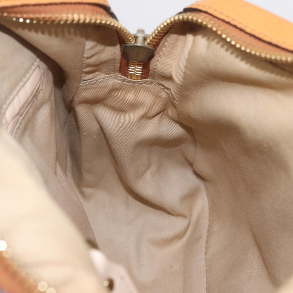 Chloe Paraty Hand Bag Leather 2way Orange Gold Auth 213527A