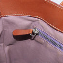 CELINE Hand Bag Canvas Brown Silver Auth 213529A-22