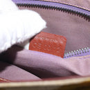 CELINE Hand Bag Canvas Brown Silver Auth 213529A-24
