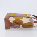 CELINE Hand Bag Canvas Brown Silver Auth 213529A-4