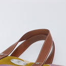 CELINE Hand Bag Canvas Brown Silver Auth 213529A-8