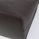 BURBERRY Shoulder Bag Leather Dark Brown Gold Auth 213531A-12