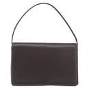 BURBERRY Shoulder Bag Leather Dark Brown Gold Auth 213531A-2