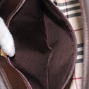 BURBERRY Shoulder Bag Leather Dark Brown Gold Auth 213531A-21