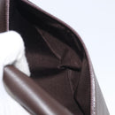 BURBERRY Shoulder Bag Leather Dark Brown Gold Auth 213531A-24
