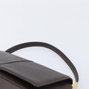BURBERRY Shoulder Bag Leather Dark Brown Gold Auth 213531A-8