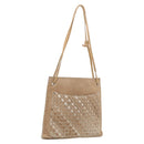 Bottega Veneta INTRECCIATO Shoulder Bag Harako leather Beige Silver Auth 213532-1